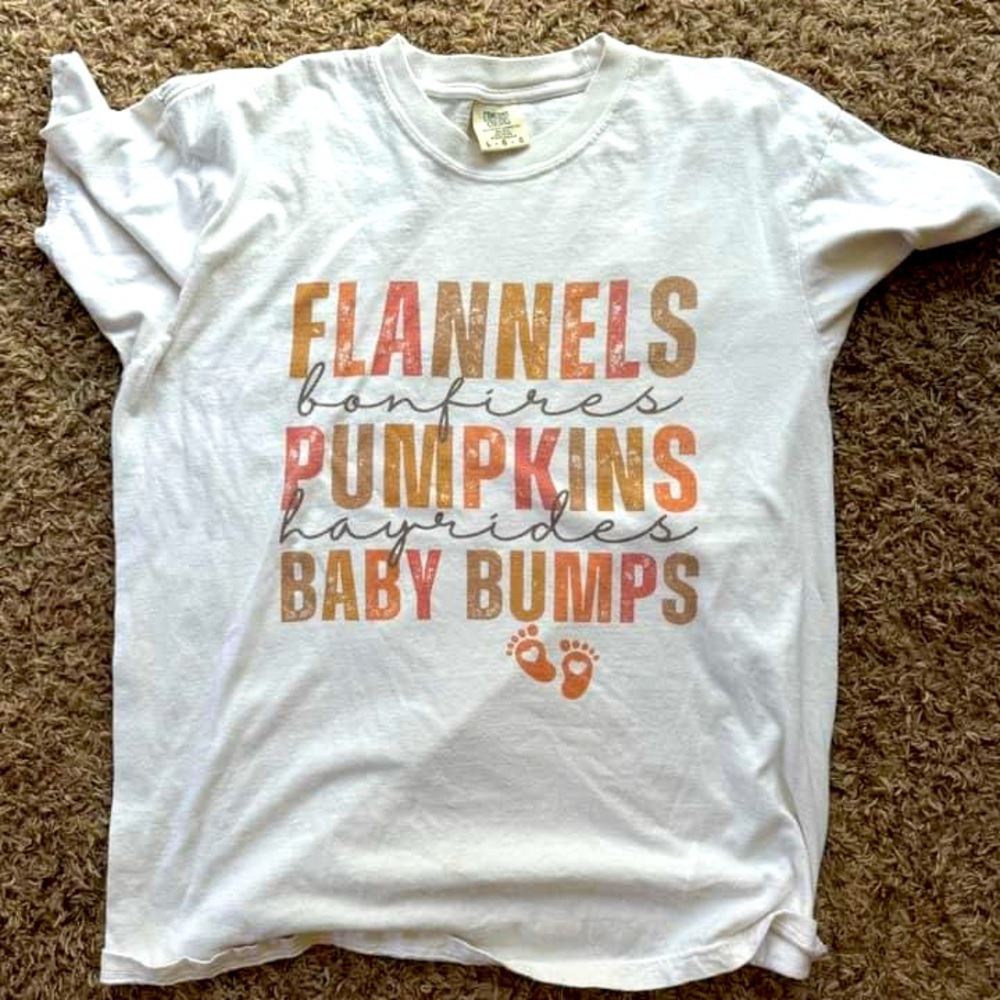 Fall maternity shirt